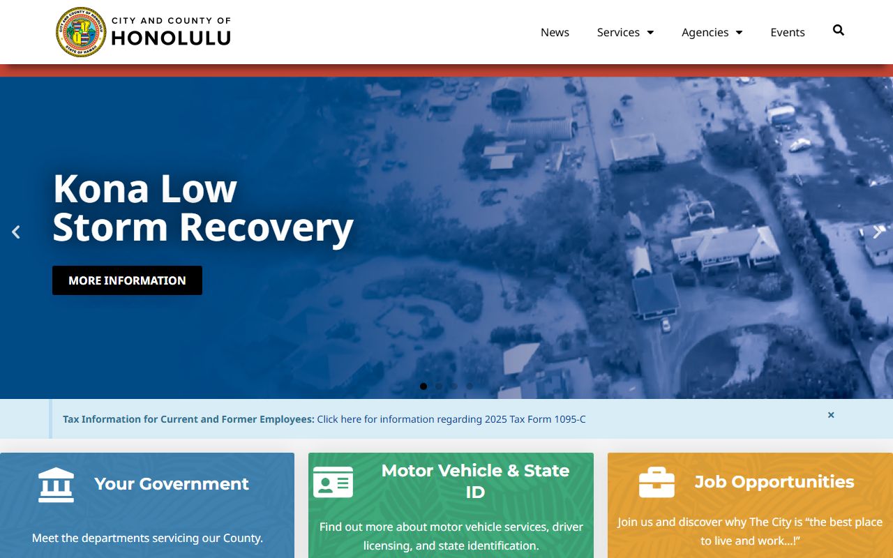 City and County of Honolulu services page and Urban Honolulu Phone Directory