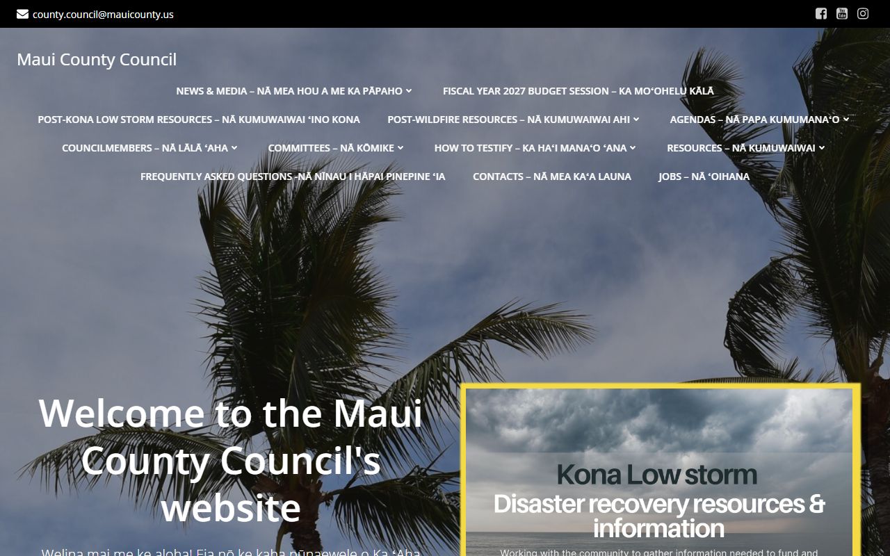 Wailuku County Council page and Wailuku Phone Directory